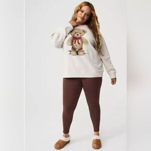 Torrid Size 1 Brown Fleece Lined Leggings